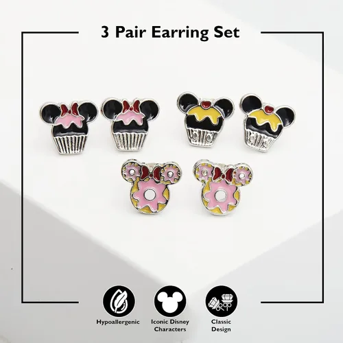Miniatura 3 de Disney Mickey and Minnie Mouse Fashion Stud Earring Set - 345 Pairs Per Set