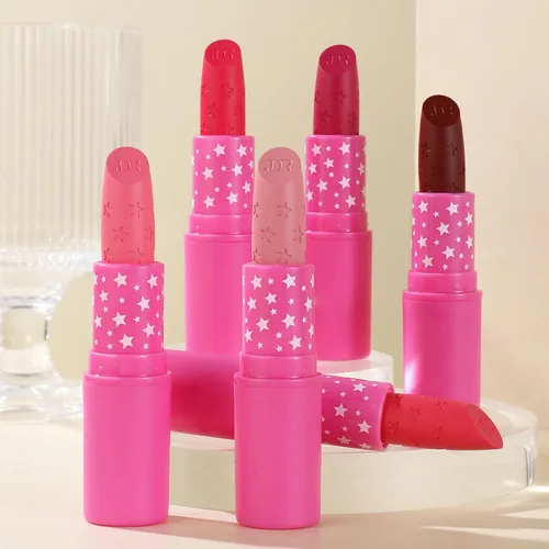 Miniatura 6 de Lápiz labial impermeable mate, pintalabios aterciopelados, cremoso de larga duración, suavizado antiadherente, colores sexys, tinte labial con cera