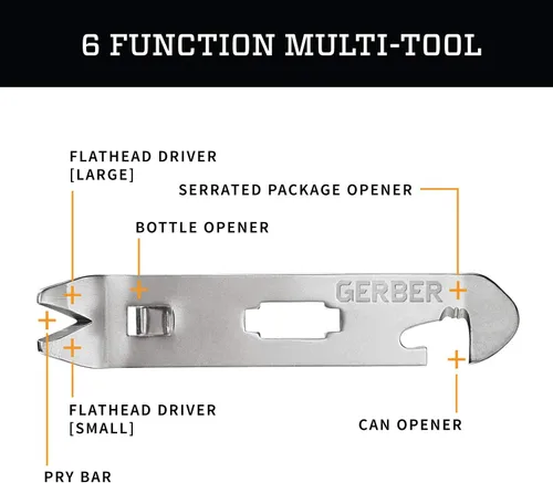 Miniatura 4 de Gerber Gear Gerber Devour - Tenedor múltiple, herramienta para comer en campamento, salvia plana [31-003422]