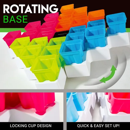 Miniatura 5 de Franklin Sports Battle Buckets Pong Games - Juegos de ping pong para cuatro jugadores de ritmo rápido - Diversión para niños y familias - Es un