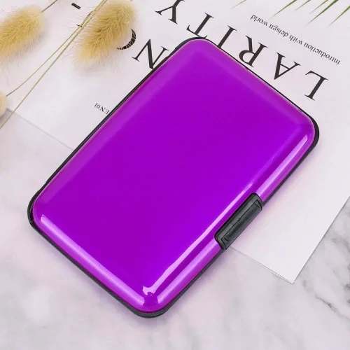 Miniatura 7 de Elfish.- Funda protectora de aluminio contra RFID, para tarjetas de crédito, carcasa rígida para tarjetas de presentación, cartera de metal