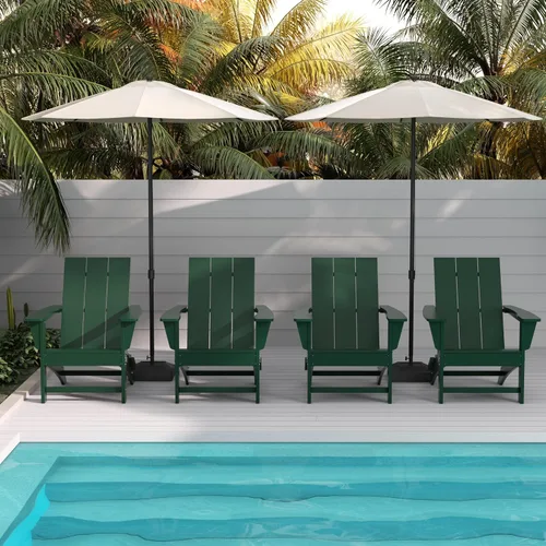 Miniatura 35 de WestinTrends Ashore - Silla plegable Adirondack moderna para exteriores (juego de 2), color marrón oscuro