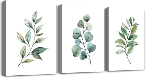 Miniatura 13 de Arte de pared para sala de estar, blanco y negro, árbol azul, luna, lienzo para decoración de pared para el hogar, obra de arte enorme, pintura