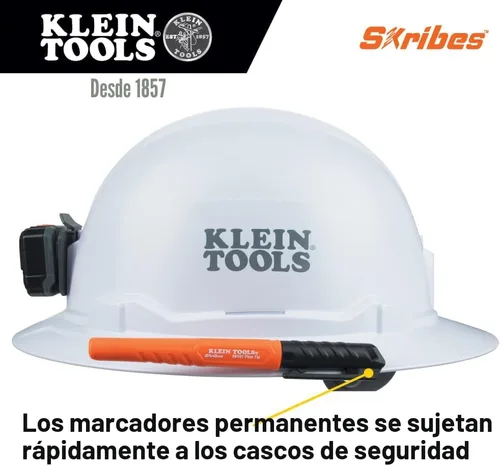 Miniatura 2 de Klein Tools 8610112 Skribes Marcadores Permanentes de Punta Fina, Tinta de Grado Profesional, Marcador Multisuperficie para Sitios de Trabajo
