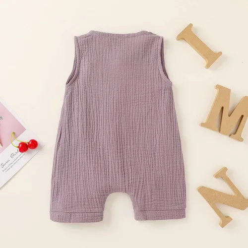 Miniatura 3 de Cecobora Conjunto de ropa de algodón y lino para bebés recién nacidos y niñas