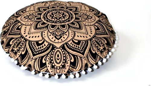 Miniatura 29 de CRAFT KALA Funda de Cojín Grande de Suelo Hippie Mandala Funda de Cojín de Meditación Funda de Puf Redondo Funda de Cojín Bohemia para el Suelo