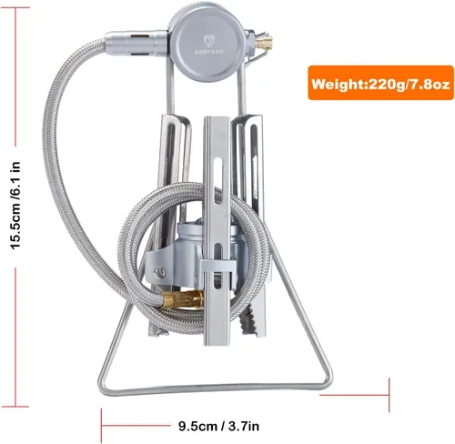 Miniatura 5 de Adaptador remoto de propano a isobutano, entrada de tanque de propano de 1 libra,Salida de válvula lindal de conexión EN417,Adaptador de estufa