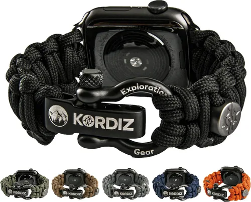 KORDIZ Survivor - Correa de nylon paracord para Apple Watch compatible con Apple Watch ULTRA 3, ULTRA 2 / 1 [49mm] y Series 11, 10, 9, 8, 7-1, SE3,