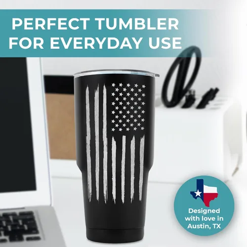 Miniatura 7 de Vaso con la bandera estadounidense de 30 onzas, taza de viaje patriótica para hombres, la mejor taza de café patriótica para él, regalos únicos