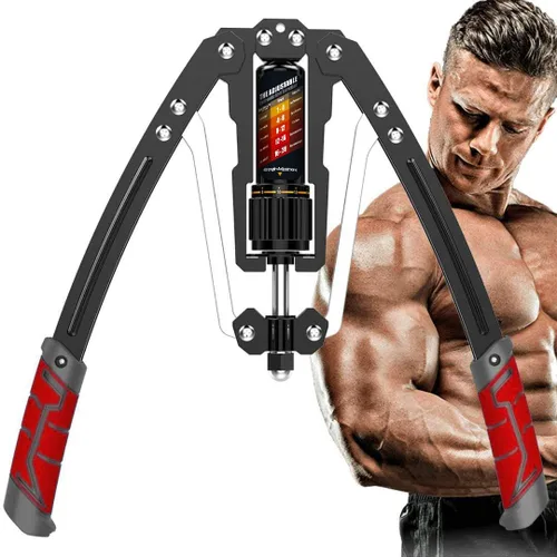 Miniatura 11 de EAST MOUNT - Ejercitador de brazo giratorio ajustable de 10 a 199 kg de potencia hidráulica, expansor de pecho para casa, equipo de entrenamiento