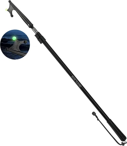 Miniatura 9 de SANLIKE Telescopic Boat Hook - Scratch-Resistant Boat Hook with Luminous Bead Boating Push Pole for Docking