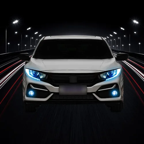 Miniatura 5 de TOMALL 3 pares de vinilos para luz antiniebla para faros delanteros laterales para Honda Civic 2016-2021, calcomanías autoadhesivas de vinilo