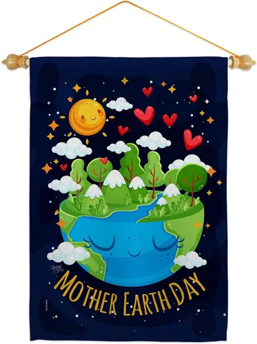 Miniatura 11 de Breeze Decor - Bandera inspiradora de la madre tierra para jardín, colección de expresión, planeta, paz, medio ambiente, concienciación, pequeño
