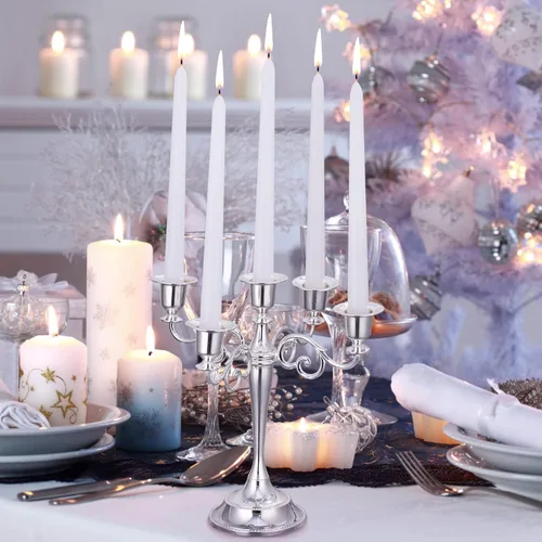 Miniatura 3 de Tuyai - 24 paquetes de velas cónicas altas blancas, 10 pulgadas (H) sin goteo, vela de cena sin aroma, velas cónicas sin humo, cera de parafina