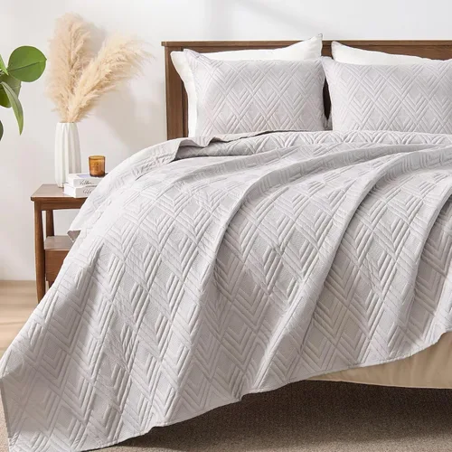 Miniatura 15 de EMME Colchas Juegos de Ropa de Cama Tamaño Queen Colcha Azul Marino, Juego de Cama Suave y Ligero Prelavado, Cubrecama de Microfibra Reversible