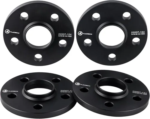 Separadores de rueda Hubcentric negros 5x100 de 1/2 pulgada (12mm) con 56.1mm de diámetro de buje, compatibles con Subaru de 5 pernos para Impreza