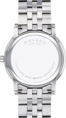 Miniatura 4 de Movado Men's Museum Stainless Steel Watch with Concave Dot Museum Dial, SilverBlack (Model 607199)
