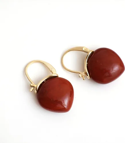 Miniatura 6 de Gempires Aretes Colgantes de Gemas Hechos a Mano, Aretes de Cristal Minimalistas y Simples, Joyería Hipoalergénica, Chapados en Oro, Diseño Clásico