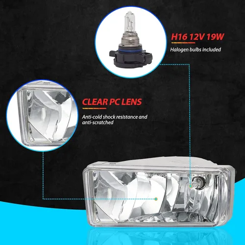 Miniatura 4 de Conjunto de luces antiniebla para Chevy Silverado 2007 2008 2009 2010 2011 2012 2013 2014 2015 Kit de repuesto para Avalanche 2007-2013, Suburban