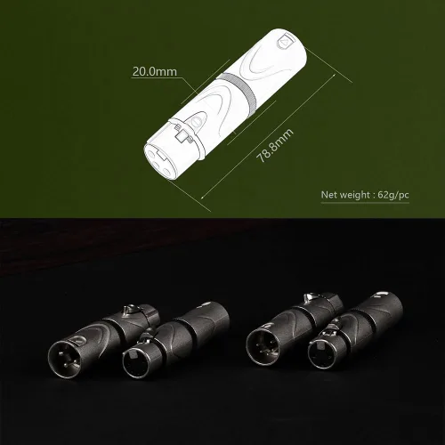 Miniatura 4 de Adaptador XLR, conector macho de 5 pines a 5 pines para extensión de micrófono de audio DMX, mezclador, micrófono, paquete de 2 5PIN XLR macho a