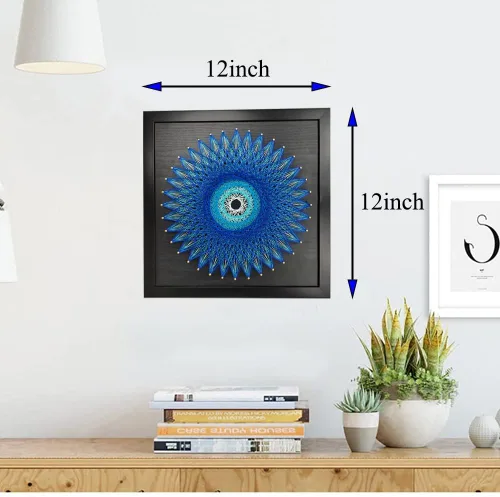 Miniatura 5 de EYANKUNG Kit de Arte de Cuerdas 3D DIY para Manualidades para Adultos Principiantes, Regalo Único para Mujeres (Nido de Pájaro 12 x 12 pulgadas)