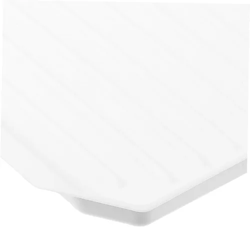 Miniatura 2 de SHOWERORO Bandeja para hornear tocino para microondas con protector de salpicaduras, bandeja de cocción para tocino crujiente para uso doméstico