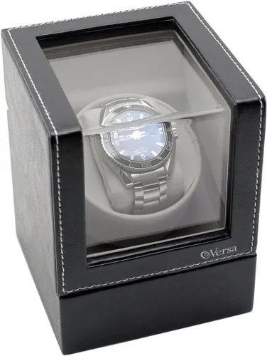 Miniatura 2 de Versa Enrollador de reloj Elite Single en cuero negro