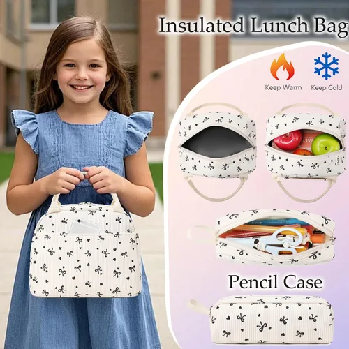 Miniatura 35 de Juego de mochila para niñas con diseño de unicornio, mochila escolar para niños, mochila para libros para niñas, set 3 en 1, regreso a clases