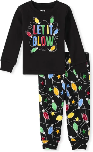 Miniatura 2 de The Children's Place Pijama de Navidad unisex para bebé, algodón