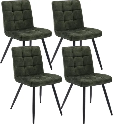 Miniatura 9 de DUHOME Sillas de comedor tapizadas de terciopelo, sillas de recepción, sillas de sala de estar con acento copetudo con patas de metal para sala