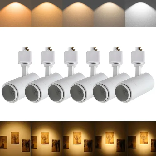 Miniatura 8 de Cabezales de iluminación LED de 5 colores para pista 12W regulables, grado de haz ajustable 15°/24°/36°/45°/60°, 2700K/3000K/3500K/4000K/5000K