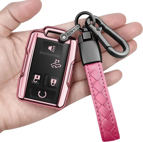 Miniatura 22 de Funda para llavero Chevrolet con llavero de protección completa suave compatible con Colorado Silverado Suburban Tahoe GMC Canyon Sierra 1500 2500