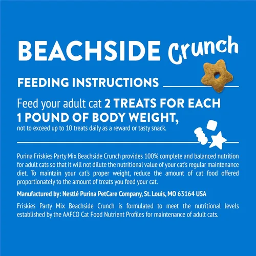 Miniatura 7 de Golosinas para gatos Purina Friskies, Party Mix Beachside Crunch - Bolsa de 30 onzas