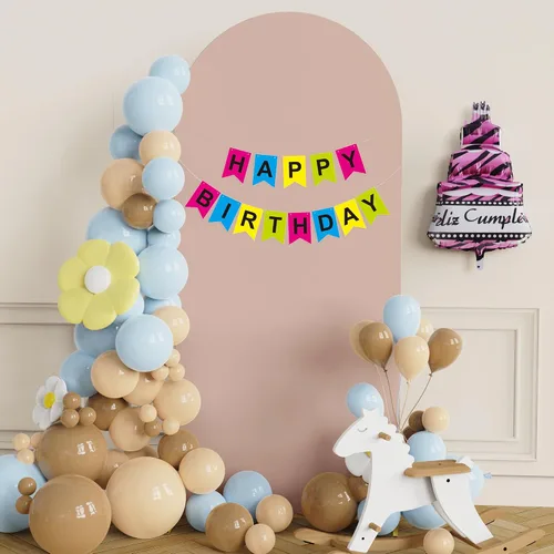 Miniatura 21 de Putros Cubierta de Arco de Boda 6 Pies Beige Spandex Ajustada Parte Superior Redonda Chiara Cubiertas de Soporte de Fondo para Decoración de Bodas