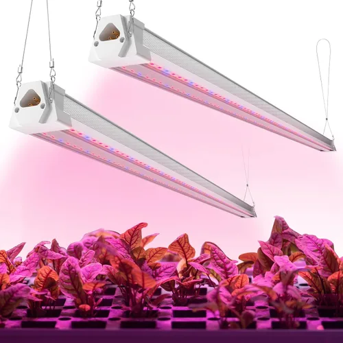 FREELICHT Paquete de 2 luces LED de crecimiento de 4 pies, 40 W (equivalente a 250 W), rojo azul (660 nm+460 nm) luz de crecimiento de espectro