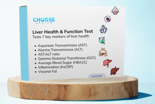 Prueba de salud y función hepática | Prueba de hígado 7 en 1 en casa | Choose Health | Prueba y seguimiento de la función hepática y salud | AST |