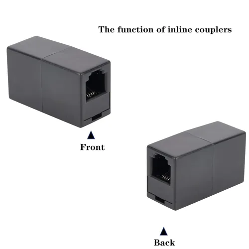 Miniatura 3 de LanSenSu Acoplador RJ11, acoplador recto en línea para teléfono, RJ11 6P4C, conector Keystone en línea hembra a hembra, adaptador de extensión