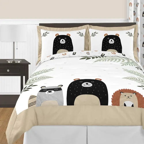 Miniatura 8 de Sweet Jojo Designs Woodland Bear Racoon - Caja de almacenamiento pequeña de tela para niños o niñas, para guardería o habitación de niños