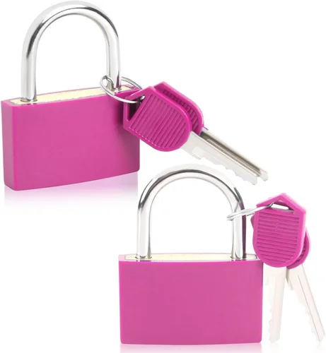 Cerradura de gimnasio con llave, paquete de 2 cerraduras de llave de 1.654 pulgadas para casillero de gimnasio, cerraduras resistentes con llaves,