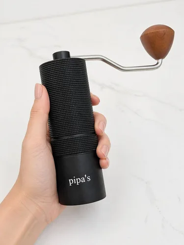 Miniatura 3 de Pipa's Molinillo de café manual — Molinillo de rebabas cónicas de acero inoxidable, ajuste continuo, molinillo de mano portátil de 1.23 oz