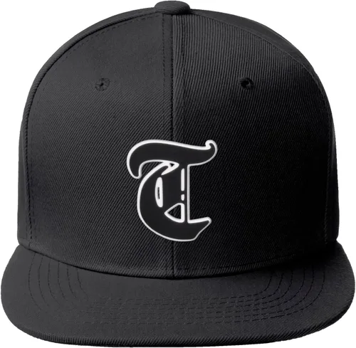 Miniatura 1129 de Daxton Gorra clásica con visera de billete plano con letras del alfabeto inglés antiguo de la A a la Z