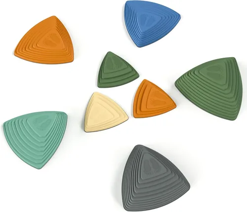 Miniatura 10 de Gentle Monster Stepping Stones para niños, juego de 6/8/11 piezas para equilibrio con parte inferior antideslizante - coordinación de ejercicio y 6