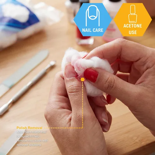 Miniatura 6 de MED PRIDE Bolas de algodón, 300 unidades, 100% algodón puro, ultra suaves y altamente absorbentes, no estériles multiusos bolas de algodón