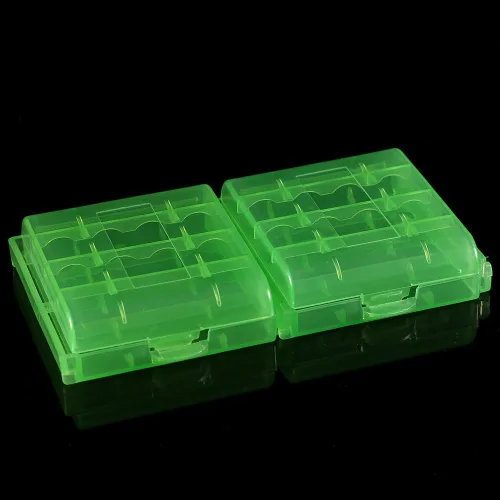 Miniatura 8 de Caja de almacenamiento de batería de plástico duro transparente multifuncional para batería AA/AAA