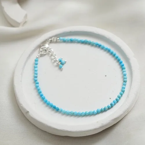 Miniatura 60 de Gempires - Pulseras de cuentas de piedras preciosas hechas a mano, ligeras, de cristal, para uso diario, hipoalergénicas, de 8 pulgadas, chapadas