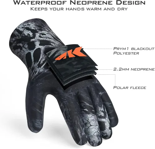 Miniatura 4 de KastKing IceRiver - Guantes de pesca 100% impermeables para hombres y mujeres, para pesca en clima frío y deportes al aire libre, ideales para pesca
