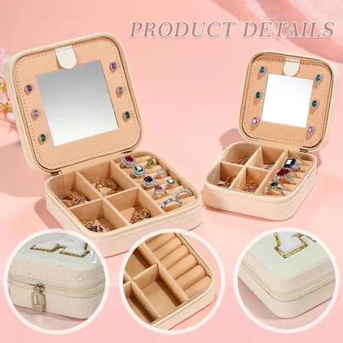 Miniatura 6 de Regalos de cumpleaños para mujeres, juego de 2 piezas de joyería de viaje, regalos de viaje, regalos para amigas, regalos personalizados, regalos