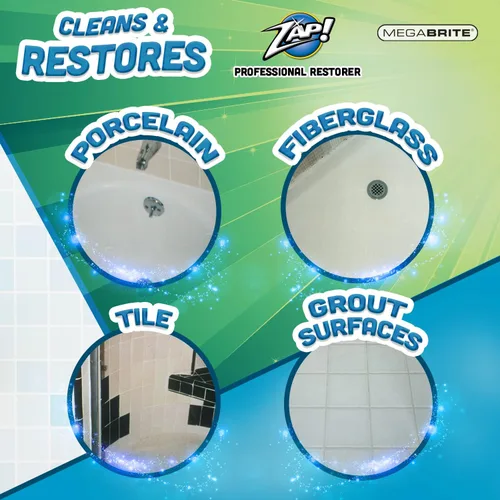Miniatura 2 de ZAP! Restaurador profesional de azulejos y lechadas Limpia y restaura superficies de porcelana, fibra de vidrio, azulejos y lechada Removedor