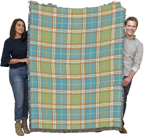 Miniatura 15 de Pure Country Weavers - Manta a cuadros Black Watch Tartan - Tapicería de regalo tejida con patrones, de algodón - Fabricada en Estados Unidos (72x54)