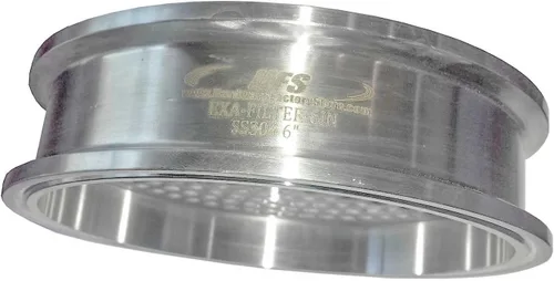 Miniatura 2 de HFS (R) Placa de filtro de triple abrazadera de 6 pulgadas, soldadura media, accesorio sanitario de alta presión con agujeros de 0.236 in de acero